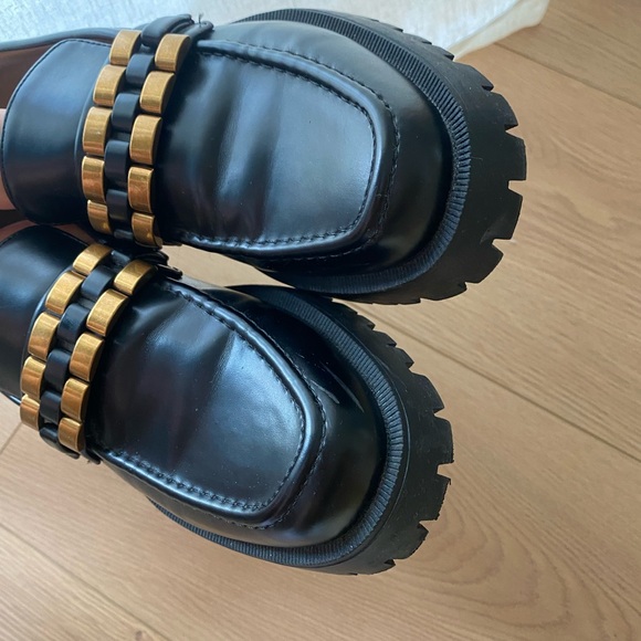 Zara Moccasin Adorno Track black size 8 - Picture 5 of 7